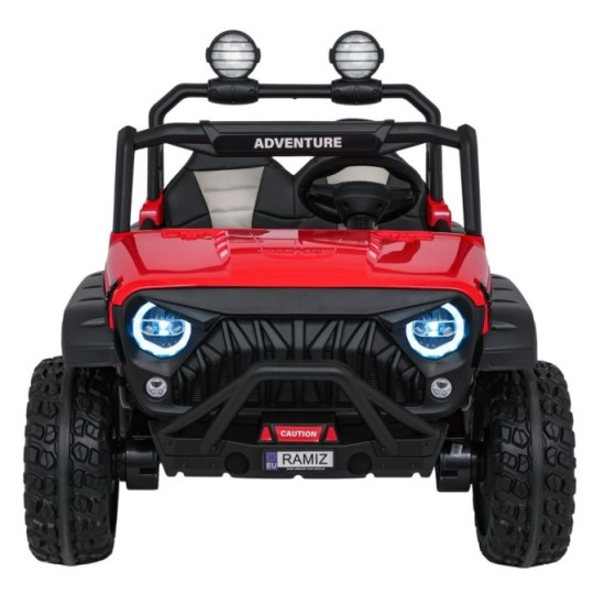 JOKO Elektrické autíčko PASSION 4x4 Off-Road, 4x200W, Dvojmiestne Kožené sedadlo, Penové kolesá, Nosnosť 60kg, červené