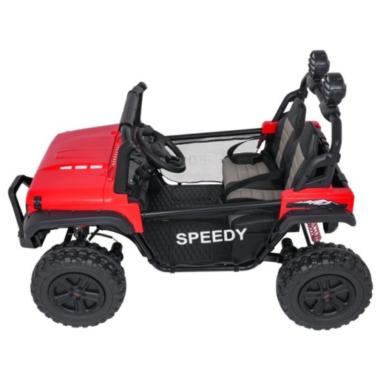 JOKO Elektrické autíčko PASSION 4x4 Off-Road, 4x200W, Dvojmiestne Kožené sedadlo, Penové kolesá, Nosnosť 60kg, červené
