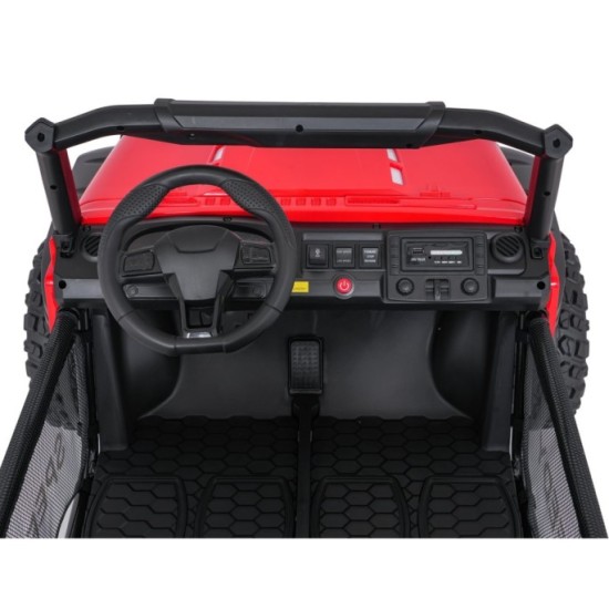 JOKO Elektrické autíčko PASSION 4x4 Off-Road, 4x200W, Dvojmiestne Kožené sedadlo, Penové kolesá, Nosnosť 60kg, červené