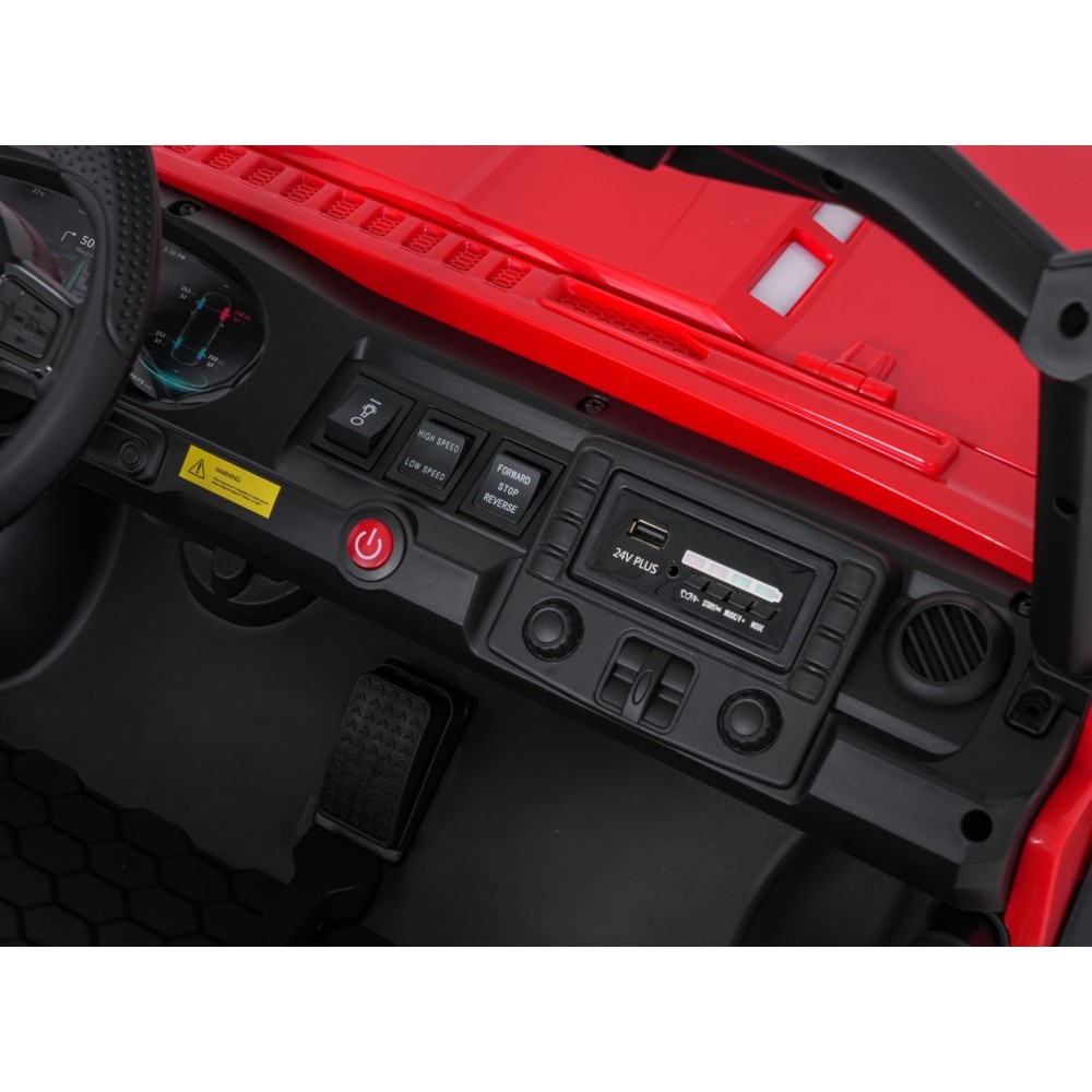 JOKO Elektrické autíčko PASSION 4x4 Off-Road, 4x200W, Dvojmiestne Kožené sedadlo, Penové kolesá, Nosnosť 60kg, červené