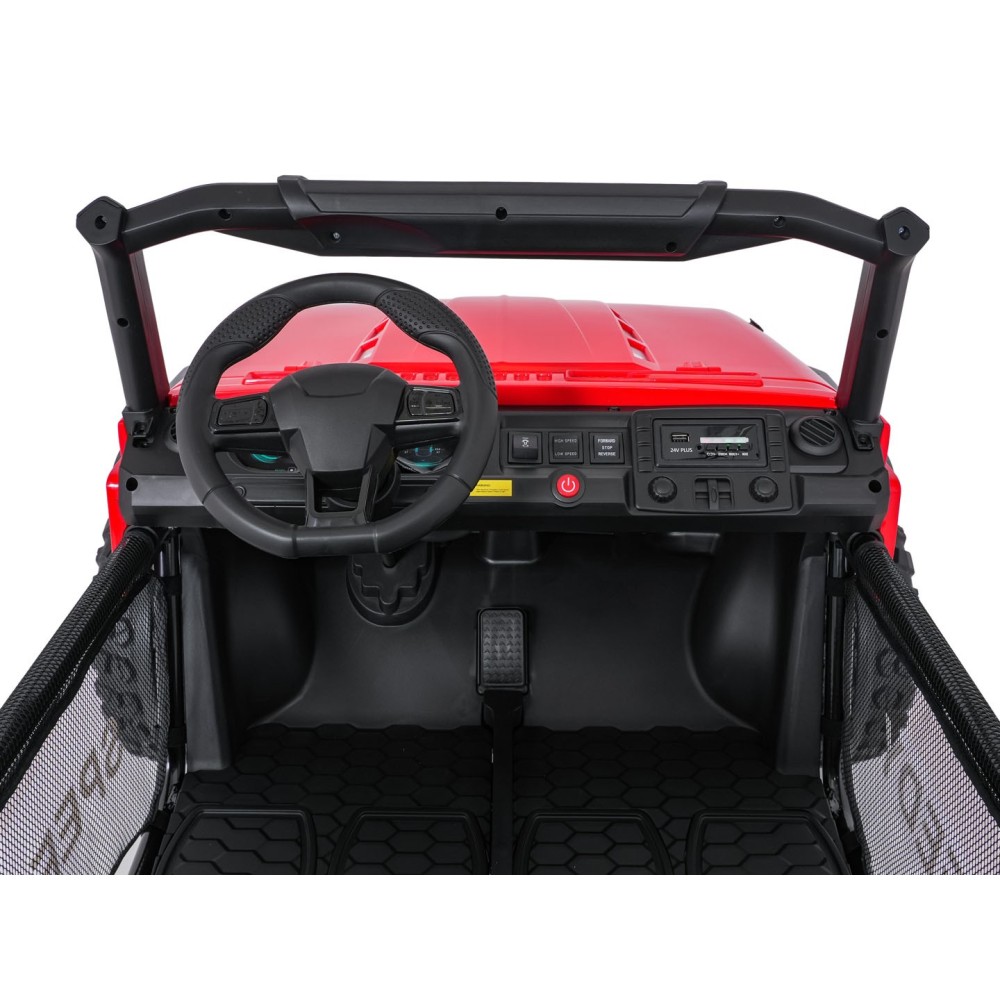 JOKO Elektrické autíčko PASSION 4x4 Off-Road, 4x200W, Dvojmiestne Kožené sedadlo, Penové kolesá, Nosnosť 60kg, červené