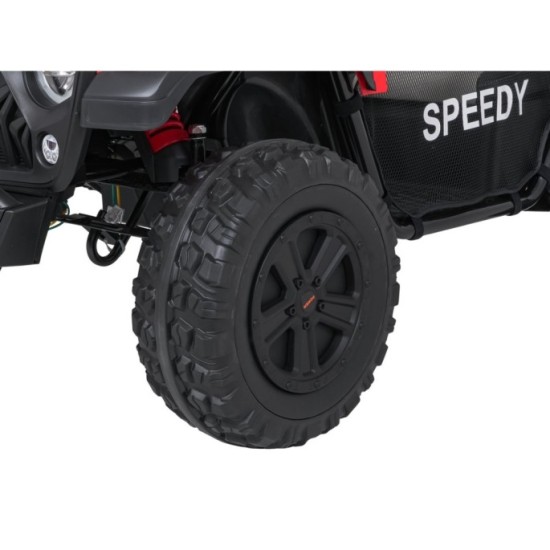 JOKO Elektrické autíčko PASSION 4x4 Off-Road, 4x200W, Dvojmiestne Kožené sedadlo, Penové kolesá, Nosnosť 60kg, červené