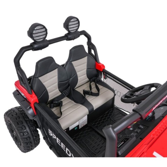 JOKO Elektrické autíčko PASSION 4x4 Off-Road, 4x200W, Dvojmiestne Kožené sedadlo, Penové kolesá, Nosnosť 60kg, červené