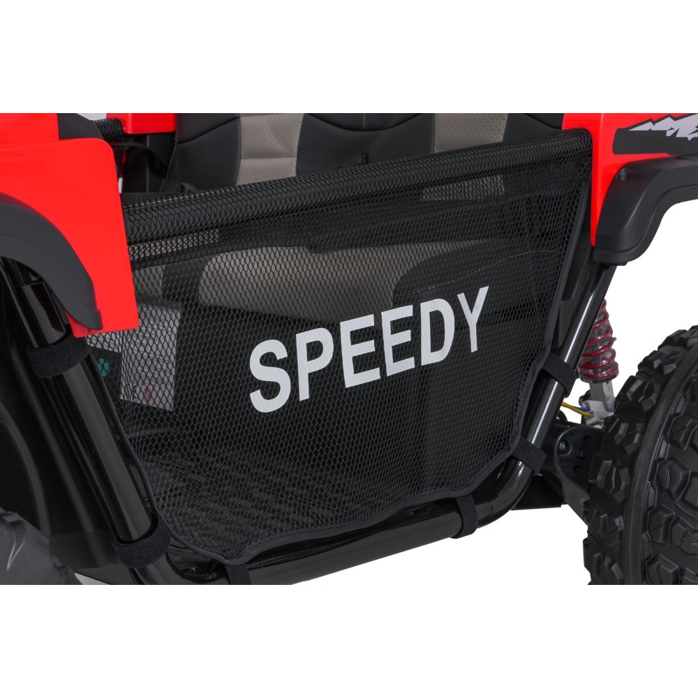 JOKO Elektrické autíčko PASSION 4x4 Off-Road, 4x200W, Dvojmiestne Kožené sedadlo, Penové kolesá, Nosnosť 60kg, červené