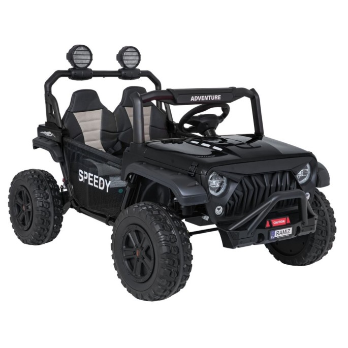 JOKO Elektrické autíčko PASSION 4x4 Off-Road, 4x200W, Dvojmiestne Kožené sedadlo, Penové kolesá, Nosnosť 60kg, čierne