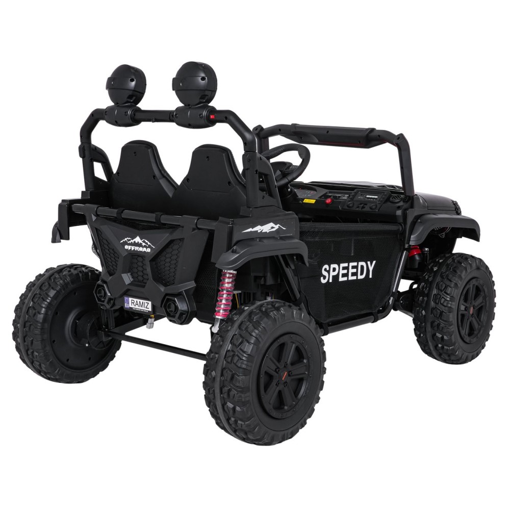 JOKO Elektrické autíčko PASSION 4x4 Off-Road, 4x200W, Dvojmiestne Kožené sedadlo, Penové kolesá, Nosnosť 60kg, čierne