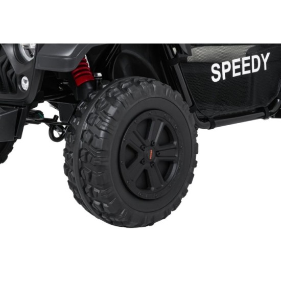 JOKO Elektrické autíčko PASSION 4x4 Off-Road, 4x200W, Dvojmiestne Kožené sedadlo, Penové kolesá, Nosnosť 60kg, čierne