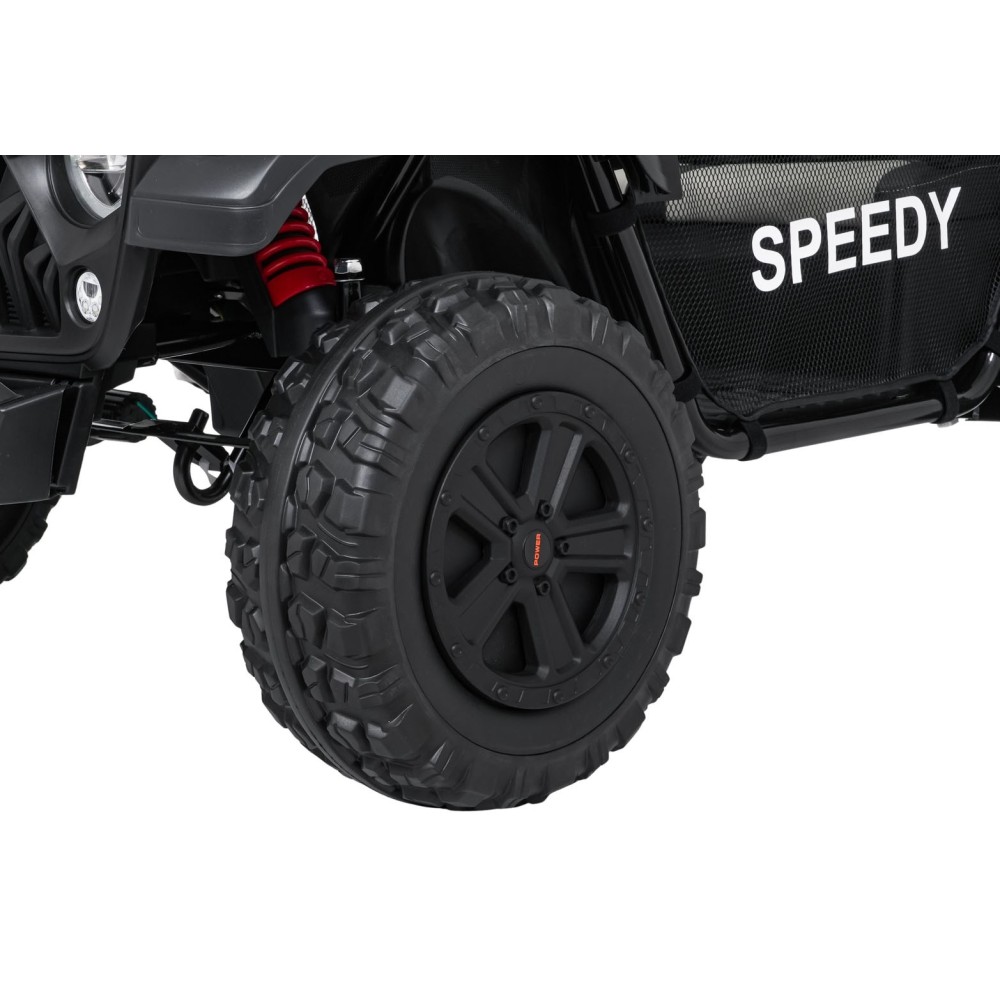 JOKO Elektrické autíčko PASSION 4x4 Off-Road, 4x200W, Dvojmiestne Kožené sedadlo, Penové kolesá, Nosnosť 60kg, čierne