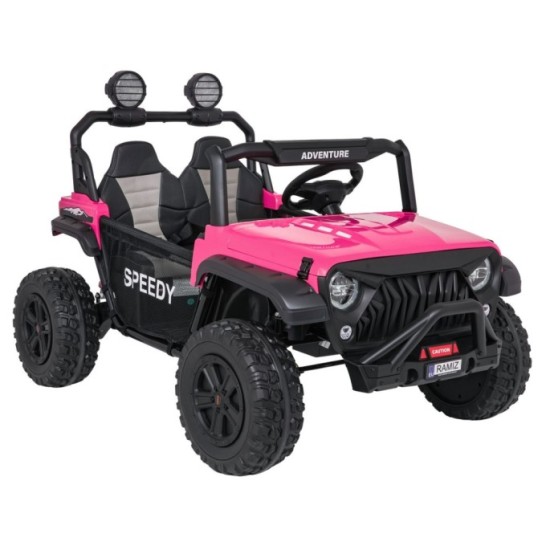 JOKO Elektrické autíčko PASSION 4x4 Off-Road, 4x200W, Dvojmiestne Kožené sedadlo, Penové kolesá, Nosnosť 60kg, ružové