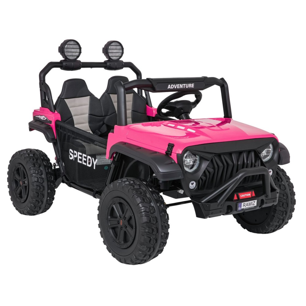 JOKO Elektrické autíčko PASSION 4x4 Off-Road, 4x200W, Dvojmiestne Kožené sedadlo, Penové kolesá, Nosnosť 60kg, ružové
