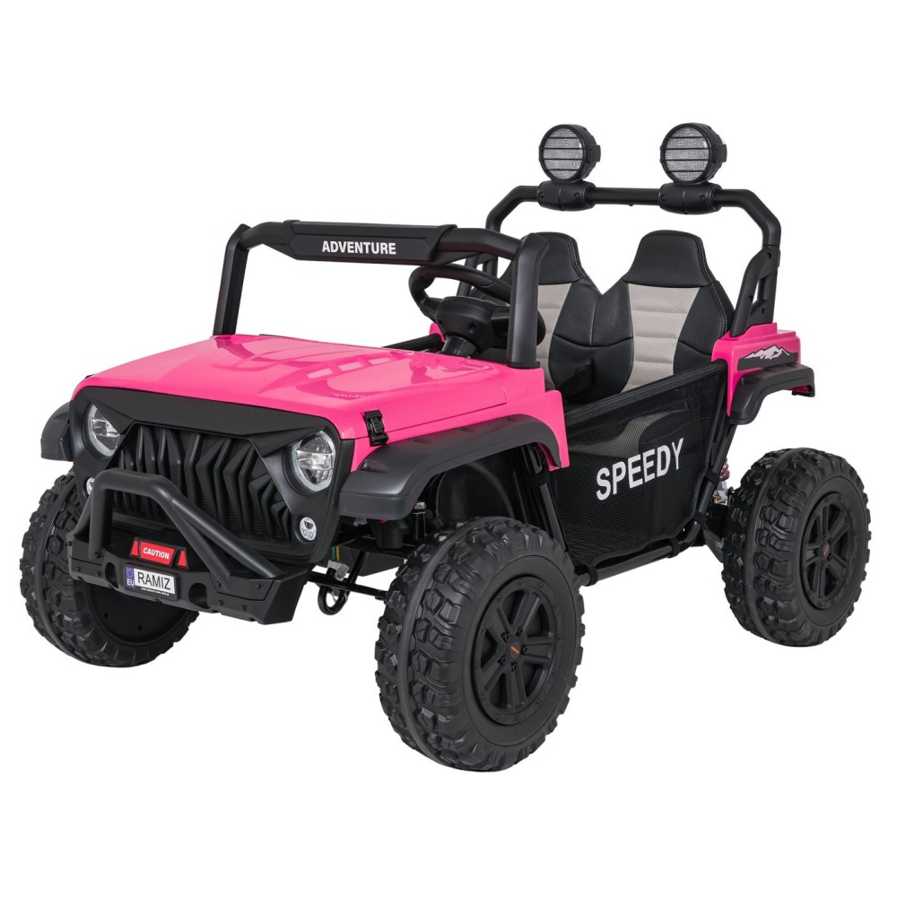 JOKO Elektrické autíčko PASSION 4x4 Off-Road, 4x200W, Dvojmiestne Kožené sedadlo, Penové kolesá, Nosnosť 60kg, ružové