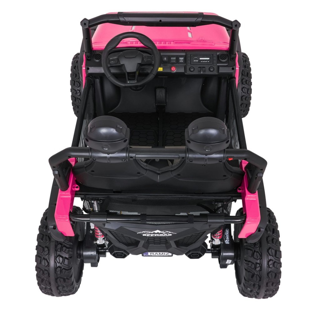 JOKO Elektrické autíčko PASSION 4x4 Off-Road, 4x200W, Dvojmiestne Kožené sedadlo, Penové kolesá, Nosnosť 60kg, ružové