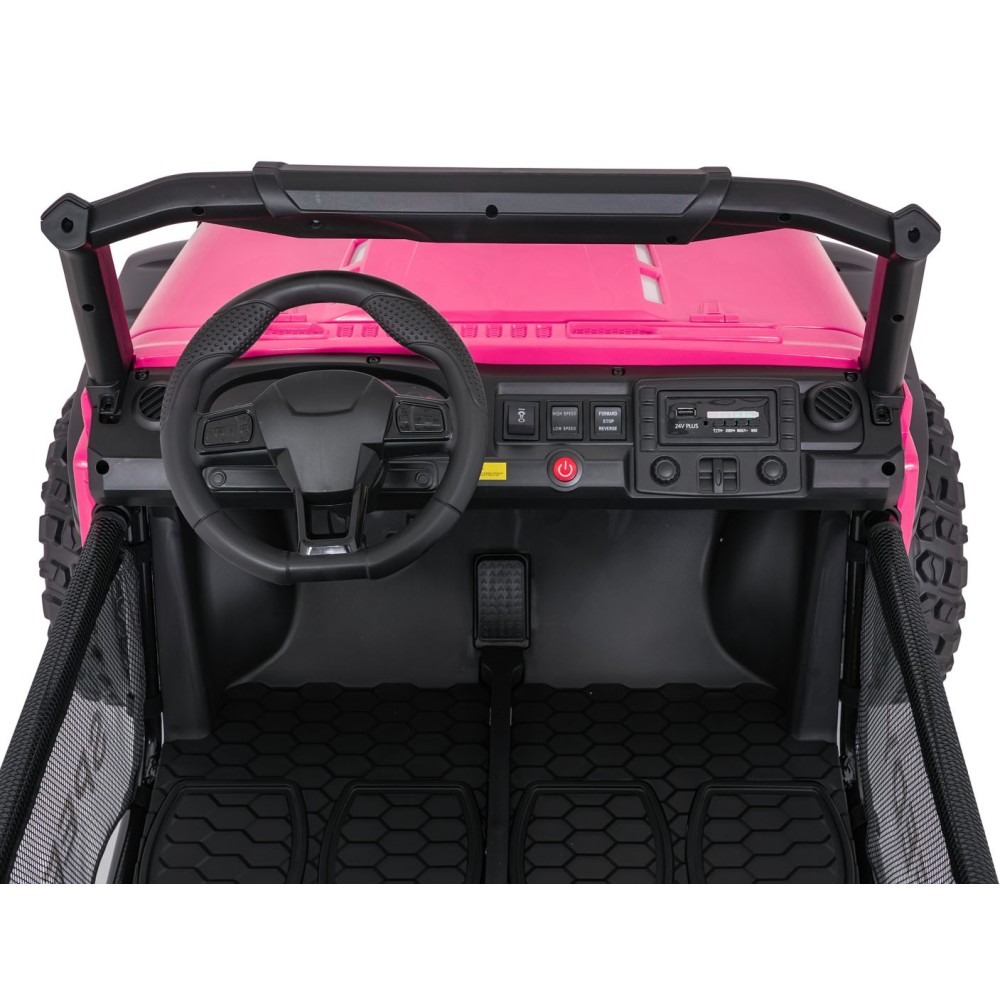 JOKO Elektrické autíčko PASSION 4x4 Off-Road, 4x200W, Dvojmiestne Kožené sedadlo, Penové kolesá, Nosnosť 60kg, ružové