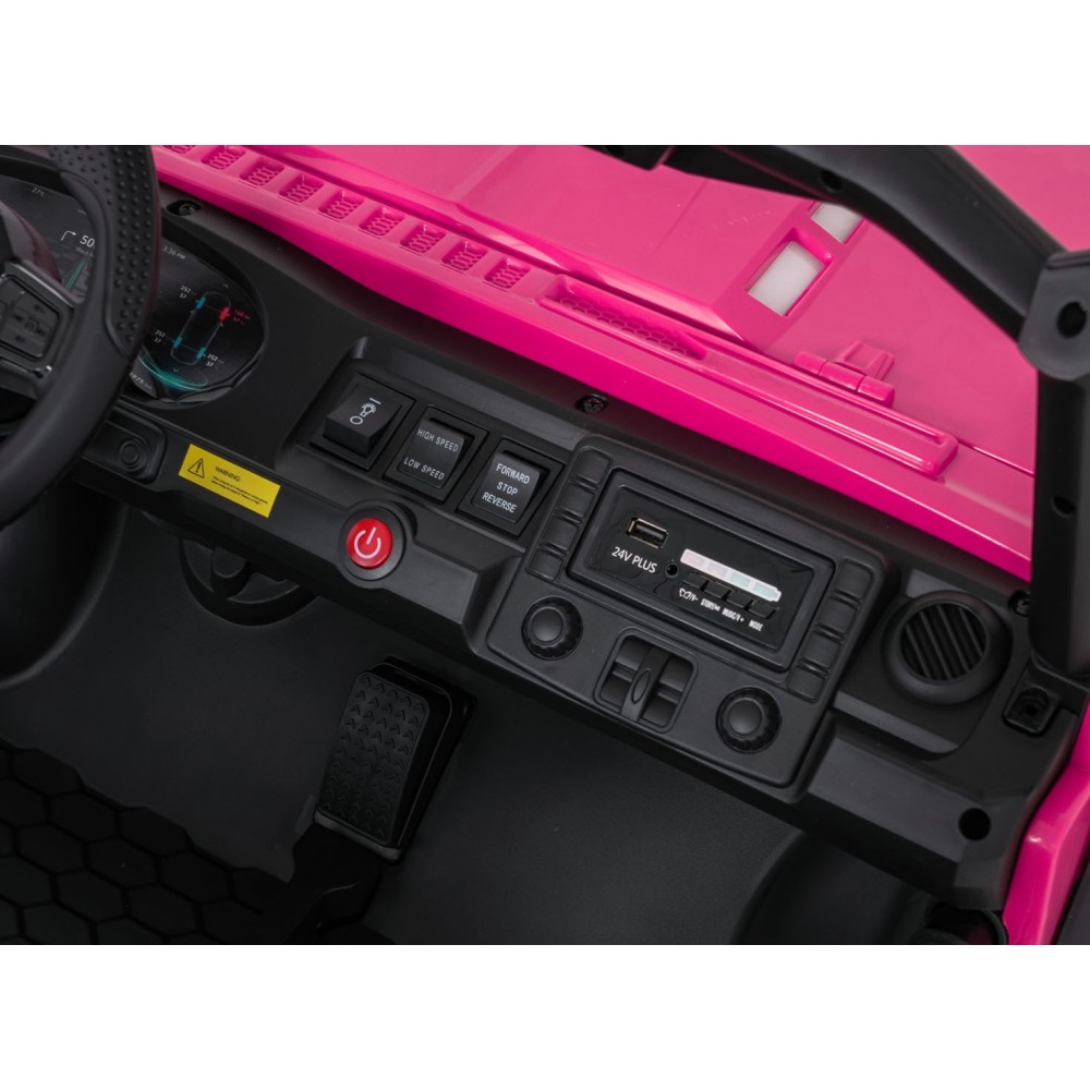 JOKO Elektrické autíčko PASSION 4x4 Off-Road, 4x200W, Dvojmiestne Kožené sedadlo, Penové kolesá, Nosnosť 60kg, ružové