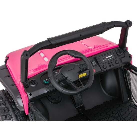 JOKO Elektrické autíčko PASSION 4x4 Off-Road, 4x200W, Dvojmiestne Kožené sedadlo, Penové kolesá, Nosnosť 60kg, ružové