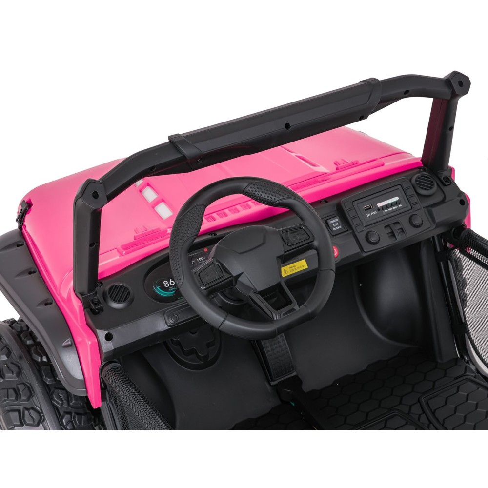 JOKO Elektrické autíčko PASSION 4x4 Off-Road, 4x200W, Dvojmiestne Kožené sedadlo, Penové kolesá, Nosnosť 60kg, ružové