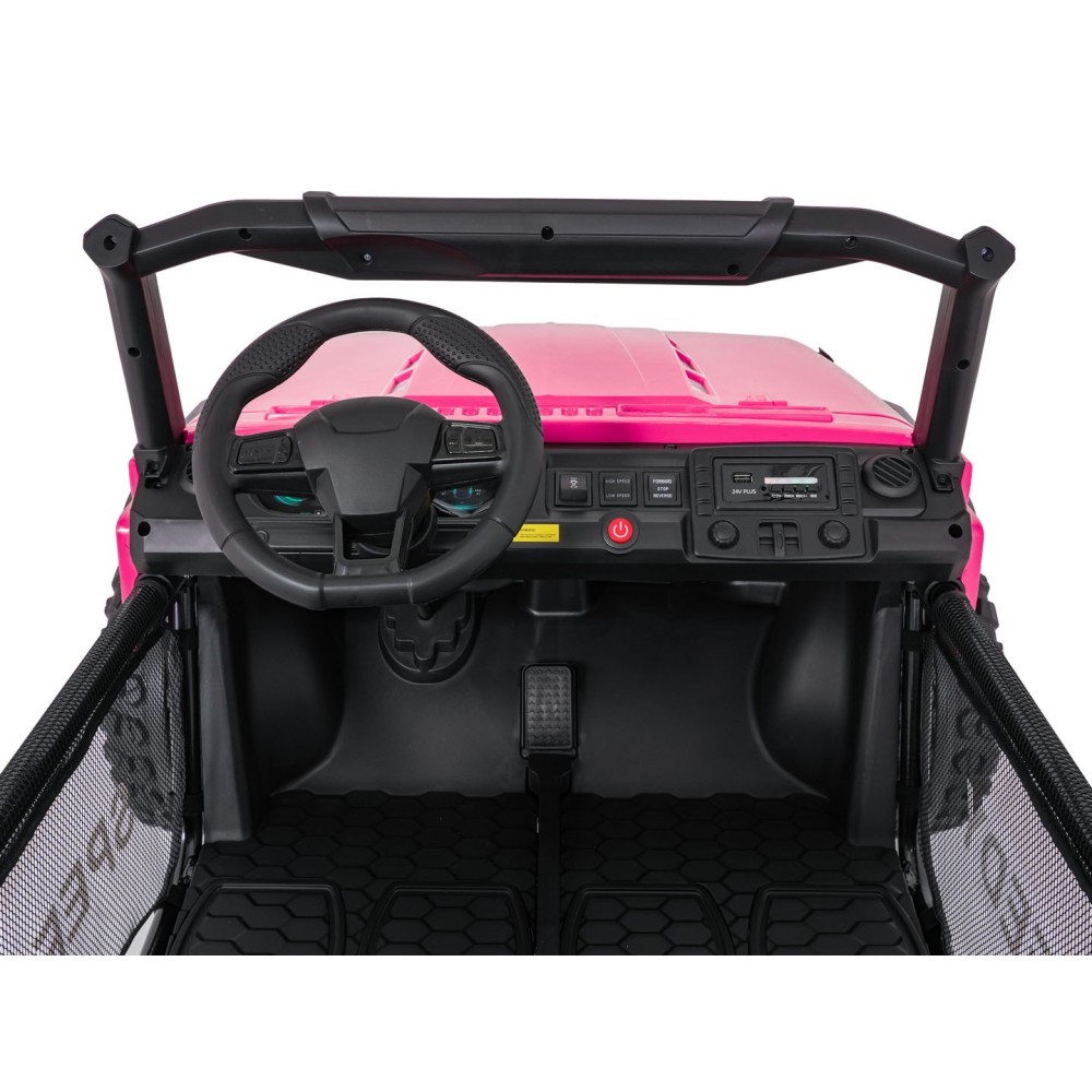 JOKO Elektrické autíčko PASSION 4x4 Off-Road, 4x200W, Dvojmiestne Kožené sedadlo, Penové kolesá, Nosnosť 60kg, ružové