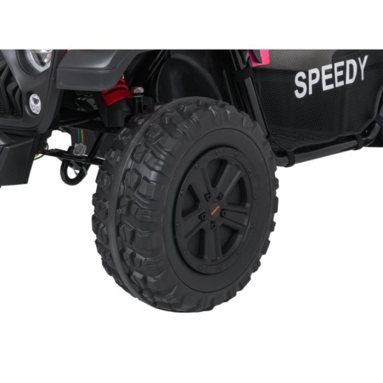 JOKO Elektrické autíčko PASSION 4x4 Off-Road, 4x200W, Dvojmiestne Kožené sedadlo, Penové kolesá, Nosnosť 60kg, ružové