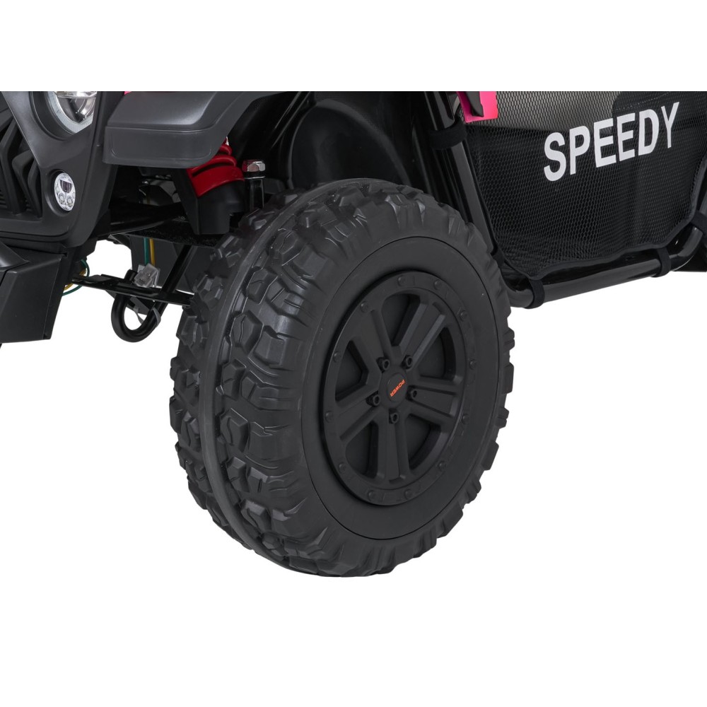 JOKO Elektrické autíčko PASSION 4x4 Off-Road, 4x200W, Dvojmiestne Kožené sedadlo, Penové kolesá, Nosnosť 60kg, ružové
