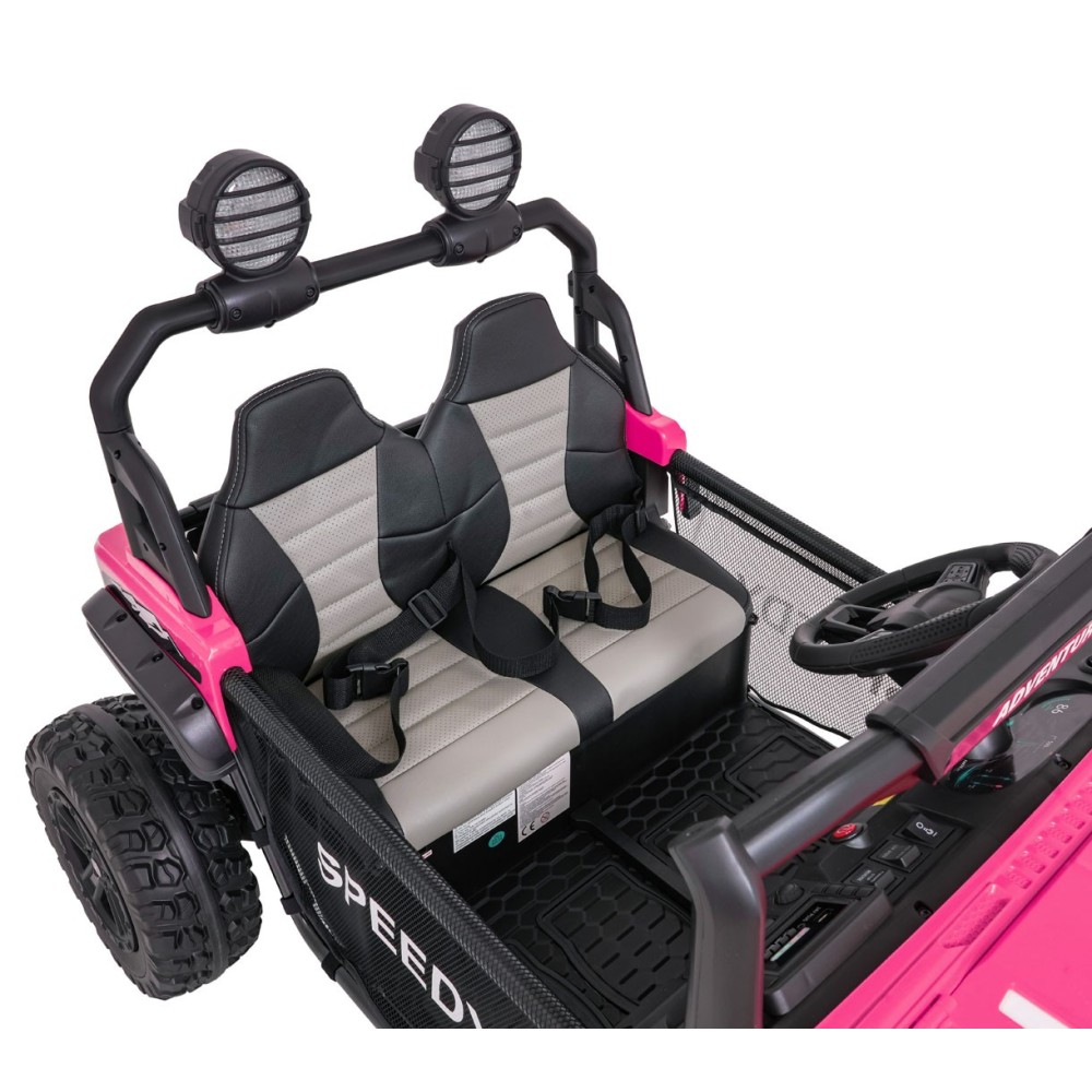 JOKO Elektrické autíčko PASSION 4x4 Off-Road, 4x200W, Dvojmiestne Kožené sedadlo, Penové kolesá, Nosnosť 60kg, ružové