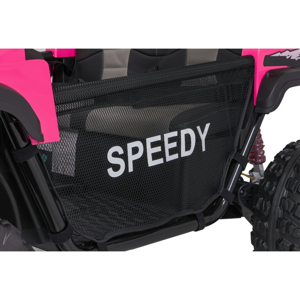 JOKO Elektrické autíčko PASSION 4x4 Off-Road, 4x200W, Dvojmiestne Kožené sedadlo, Penové kolesá, Nosnosť 60kg, ružové