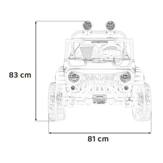 JOKO Elektrické autíčko PASSION 4x4 Off-Road, 4x200W, Dvojmiestne Kožené sedadlo, Penové kolesá, Nosnosť 60kg, ružové
