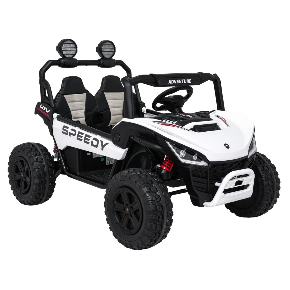 JOKO Elektrické autíčko Buggy SPEEDY 4x4, 4x200W, Dvojmiestne Kožené sedadlo, Penové kolesá, Osvetlená kapota, nosnosť 60kg, bie