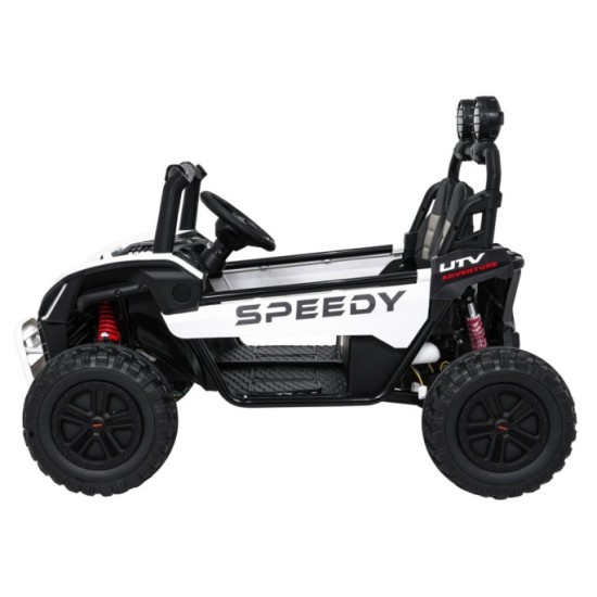 JOKO Elektrické autíčko Buggy SPEEDY 4x4, 4x200W, Dvojmiestne Kožené sedadlo, Penové kolesá, Osvetlená kapota, nosnosť 60kg, bie