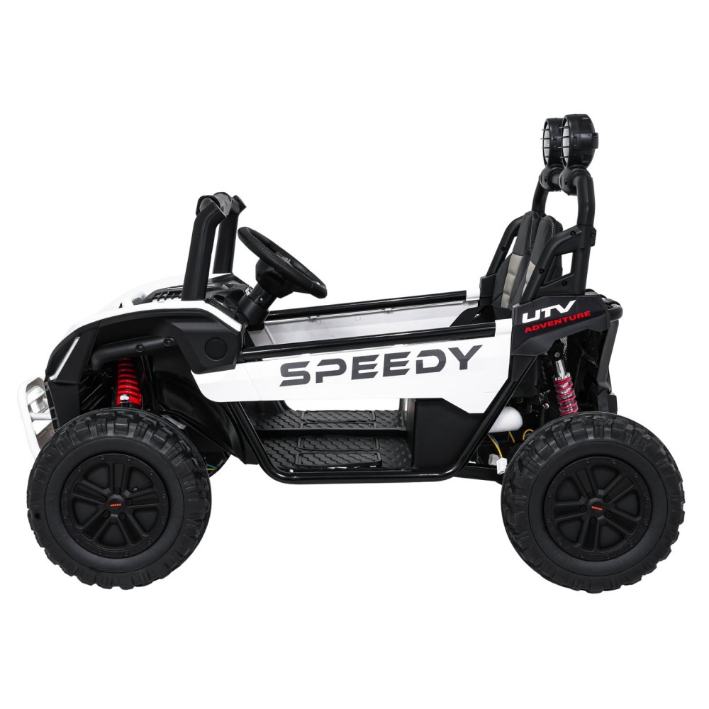 JOKO Elektrické autíčko Buggy SPEEDY 4x4, 4x200W, Dvojmiestne Kožené sedadlo, Penové kolesá, Osvetlená kapota, nosnosť 60kg, bie