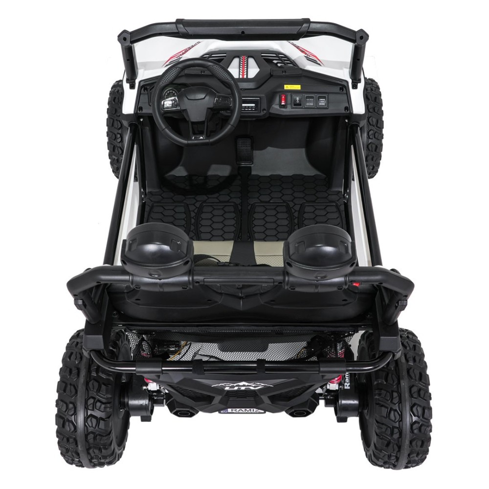 JOKO Elektrické autíčko Buggy SPEEDY 4x4, 4x200W, Dvojmiestne Kožené sedadlo, Penové kolesá, Osvetlená kapota, nosnosť 60kg, bie