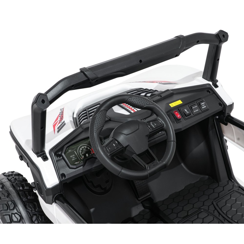 JOKO Elektrické autíčko Buggy SPEEDY 4x4, 4x200W, Dvojmiestne Kožené sedadlo, Penové kolesá, Osvetlená kapota, nosnosť 60kg, bie