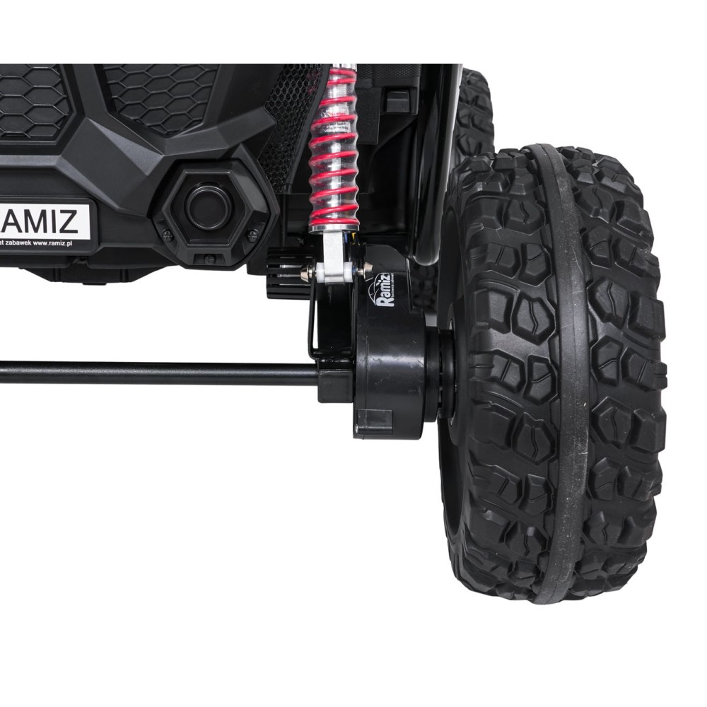 JOKO Elektrické autíčko Buggy SPEEDY 4x4, 4x200W, Dvojmiestne Kožené sedadlo, Penové kolesá, Osvetlená kapota, nosnosť 60kg, bie