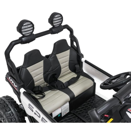 JOKO Elektrické autíčko Buggy SPEEDY 4x4, 4x200W, Dvojmiestne Kožené sedadlo, Penové kolesá, Osvetlená kapota, nosnosť 60kg, bie