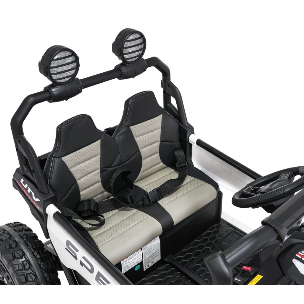 JOKO Elektrické autíčko Buggy SPEEDY 4x4, 4x200W, Dvojmiestne Kožené sedadlo, Penové kolesá, Osvetlená kapota, nosnosť 60kg, bie