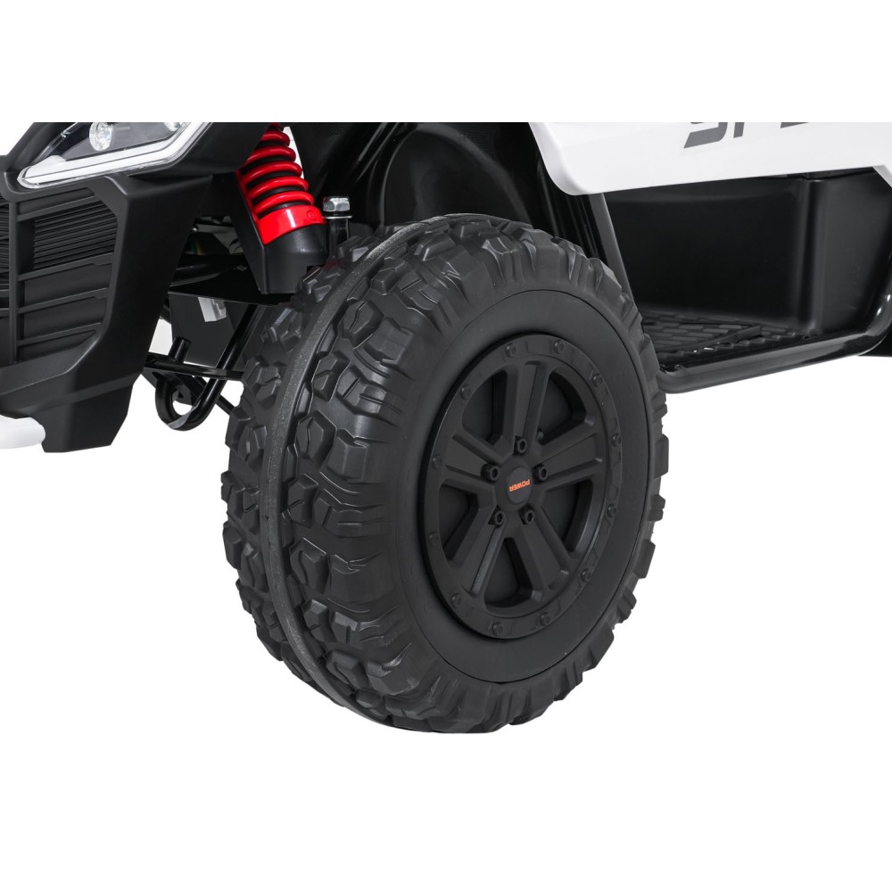 JOKO Elektrické autíčko Buggy SPEEDY 4x4, 4x200W, Dvojmiestne Kožené sedadlo, Penové kolesá, Osvetlená kapota, nosnosť 60kg, bie