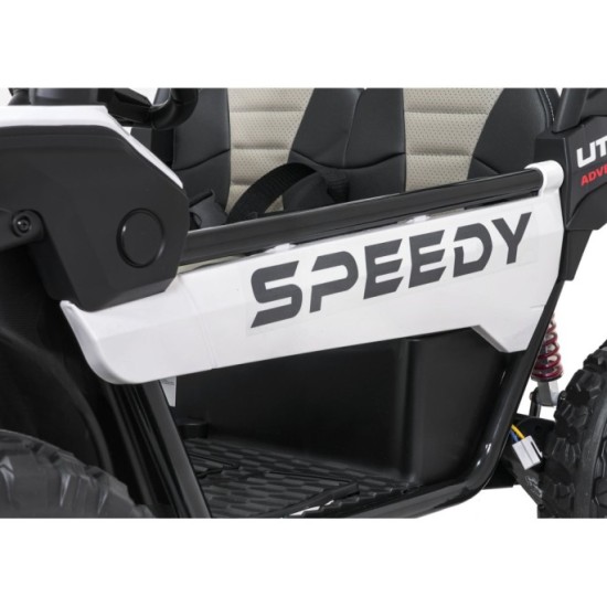JOKO Elektrické autíčko Buggy SPEEDY 4x4, 4x200W, Dvojmiestne Kožené sedadlo, Penové kolesá, Osvetlená kapota, nosnosť 60kg, bie