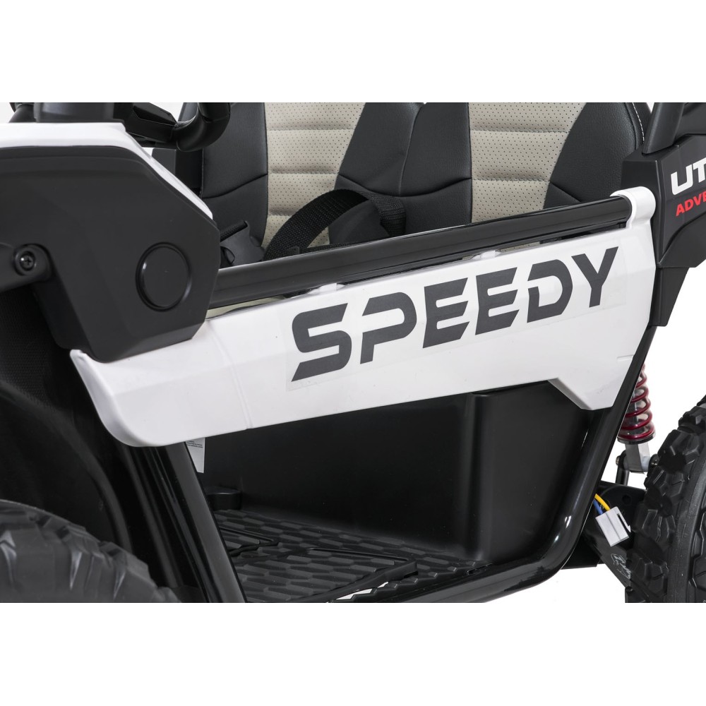 JOKO Elektrické autíčko Buggy SPEEDY 4x4, 4x200W, Dvojmiestne Kožené sedadlo, Penové kolesá, Osvetlená kapota, nosnosť 60kg, bie