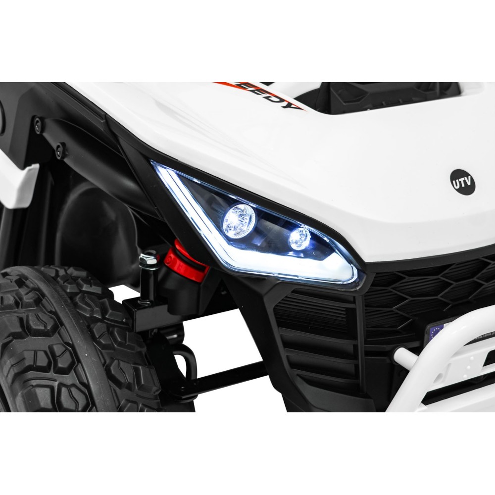 JOKO Elektrické autíčko Buggy SPEEDY 4x4, 4x200W, Dvojmiestne Kožené sedadlo, Penové kolesá, Osvetlená kapota, nosnosť 60kg, bie