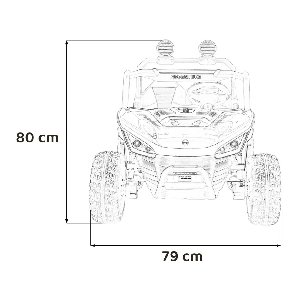 JOKO Elektrické autíčko Buggy SPEEDY 4x4, 4x200W, Dvojmiestne Kožené sedadlo, Penové kolesá, Osvetlená kapota, nosnosť 60kg, bie
