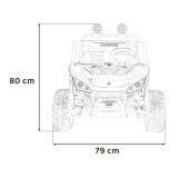 JOKO Elektrické autíčko Buggy SPEEDY 4x4, 4x200W, Dvojmiestne Kožené sedadlo, Penové kolesá, Osvetlená kapota, nosnosť 60kg, bie