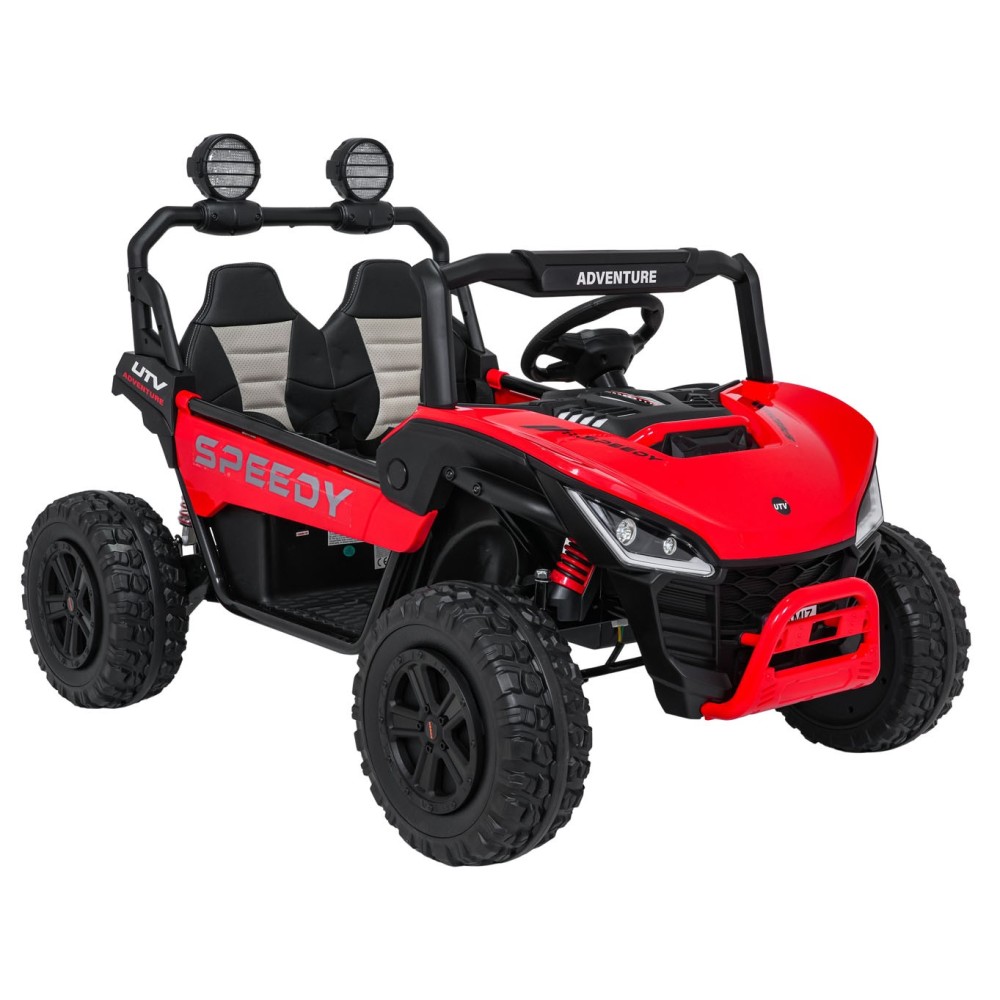 JOKO Elektrické autíčko Buggy SPEEDY 4x4, 4x200W, Dvojmiestne Kožené sedadlo, Penové kolesá, Osvetlená kapota, nosnosť 60kg, čer