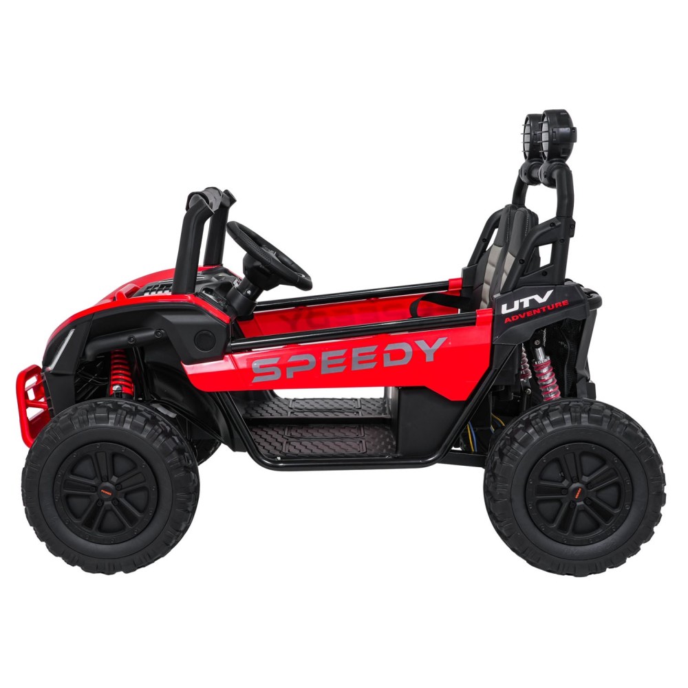 JOKO Elektrické autíčko Buggy SPEEDY 4x4, 4x200W, Dvojmiestne Kožené sedadlo, Penové kolesá, Osvetlená kapota, nosnosť 60kg, čer