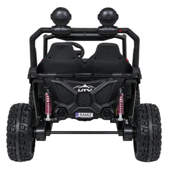 JOKO Elektrické autíčko Buggy SPEEDY 4x4, 4x200W, Dvojmiestne Kožené sedadlo, Penové kolesá, Osvetlená kapota, nosnosť 60kg, čer