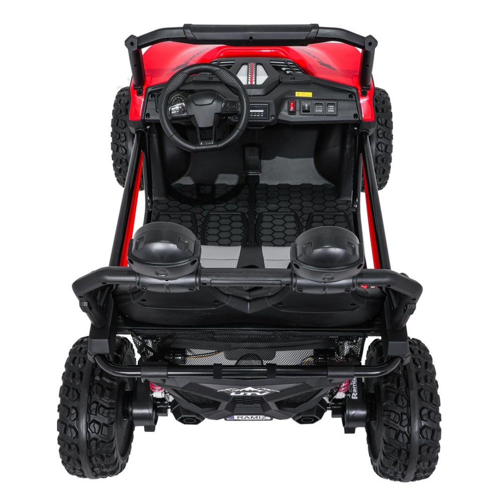JOKO Elektrické autíčko Buggy SPEEDY 4x4, 4x200W, Dvojmiestne Kožené sedadlo, Penové kolesá, Osvetlená kapota, nosnosť 60kg, čer
