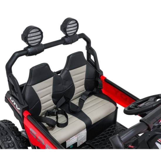 JOKO Elektrické autíčko Buggy SPEEDY 4x4, 4x200W, Dvojmiestne Kožené sedadlo, Penové kolesá, Osvetlená kapota, nosnosť 60kg, čer
