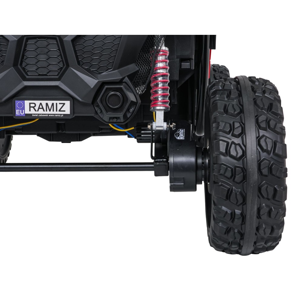 JOKO Elektrické autíčko Buggy SPEEDY 4x4, 4x200W, Dvojmiestne Kožené sedadlo, Penové kolesá, Osvetlená kapota, nosnosť 60kg, čer