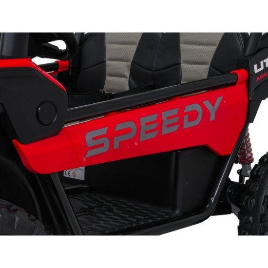 JOKO Elektrické autíčko Buggy SPEEDY 4x4, 4x200W, Dvojmiestne Kožené sedadlo, Penové kolesá, Osvetlená kapota, nosnosť 60kg, čer