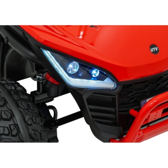 JOKO Elektrické autíčko Buggy SPEEDY 4x4, 4x200W, Dvojmiestne Kožené sedadlo, Penové kolesá, Osvetlená kapota, nosnosť 60kg, čer