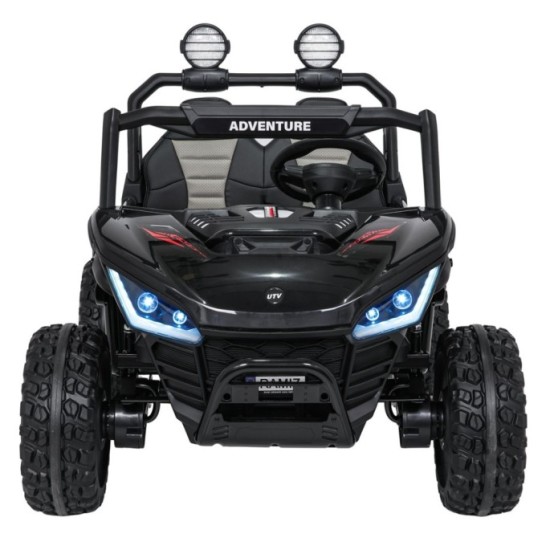 JOKO Elektrické autíčko Buggy SPEEDY 4x4, 4x200W, Dvojmiestne Kožené sedadlo, Penové kolesá, Osvetlená kapota, nosnosť 60kg, čie