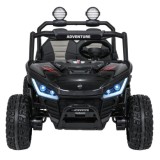 JOKO Elektrické autíčko Buggy SPEEDY 4x4, 4x200W, Dvojmiestne Kožené sedadlo, Penové kolesá, Osvetlená kapota, nosnosť 60kg, čie